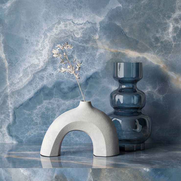 Marmor Klinker Lux Cirrus Blå Polerad 120x120 cm-1